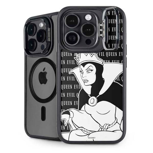 Disney Villains Evil Queen Black and White iPhone 14 Pro Kickstand Case